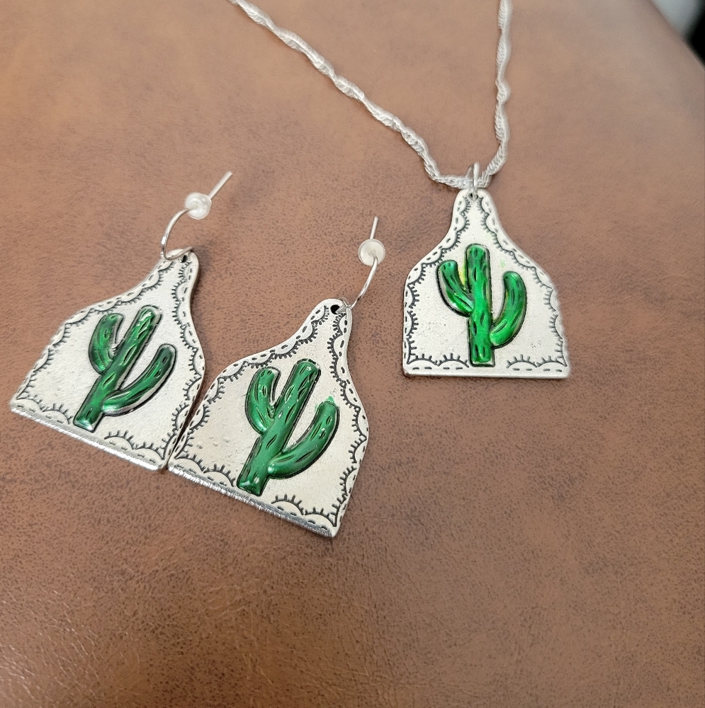 Saguaro cactus jewelry set